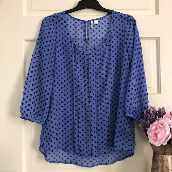 Elle Tops - Polka Dot Blouse